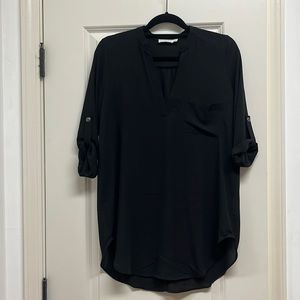 Lush brand black sheer tunic - size small